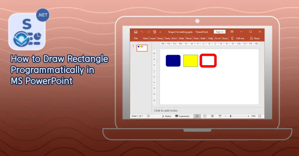 Anleitung zum Zeichnen eines Rechtecks ​​in Powerpoint-Folien