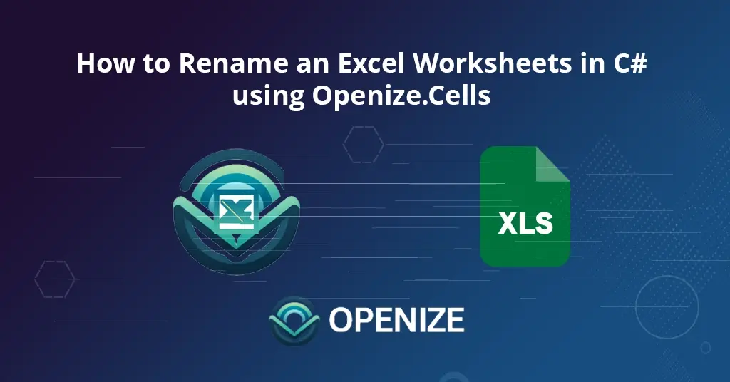 Cambiar el nombre de una hoja de cálculo de Excel en C# usando FileFormat.Cells SDK